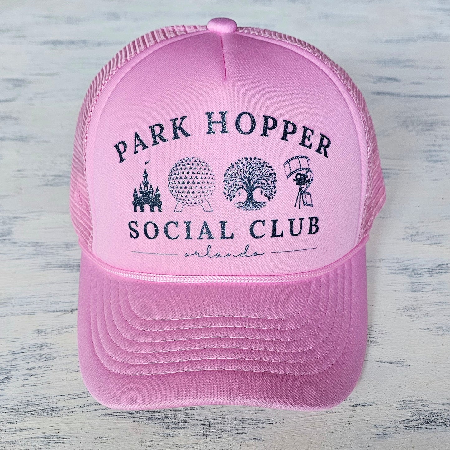 Park Hopper Social Club Pink Trucker Hat